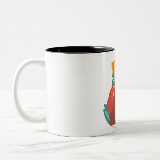 Turkey Vibes Only  Two-Tone Coffee Mug (Left)