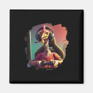 Turkey Video Game Gamer Thanksgiving Turkey Magnet