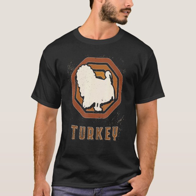 Turkey Vintage Retro Classic Animal Love T-Shirt (Front)