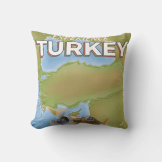 Turkey vintage travel poster cushion