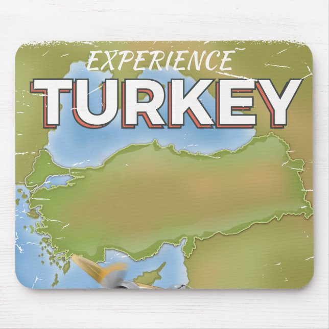 Turkey vintage travel poster mouse mat (Front)