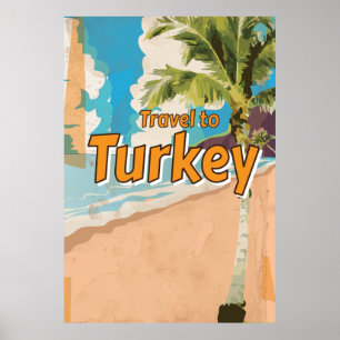 Turkey Vintage vacation Poster