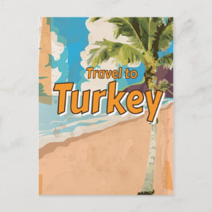 Turkey Vintage vacation Poster Postcard