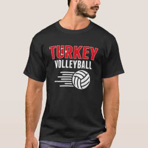 Turkey Volleyball Fans Jersey Turkish Flag Sport L T-Shirt