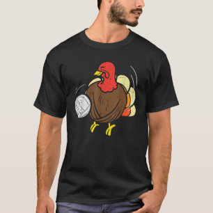 Turkey Volleyball Funny Thanksgiving Sport Player T-Shirt