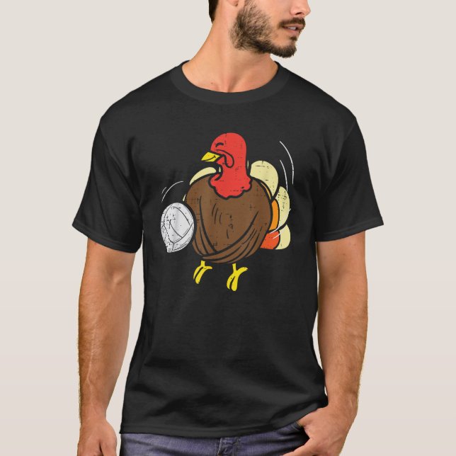 Turkey Volleyball Funny Thanksgiving Sport Player  T-Shirt (Front)