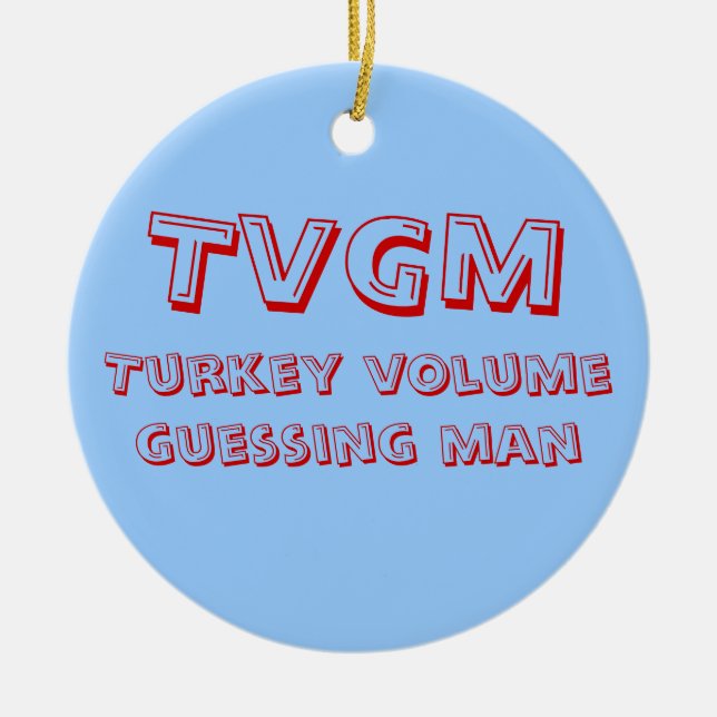 Turkey Volume Guessing Man Ceramic Tree Decoration (Front)