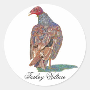 TURKEY VULTURE CLASSIC ROUND STICKER