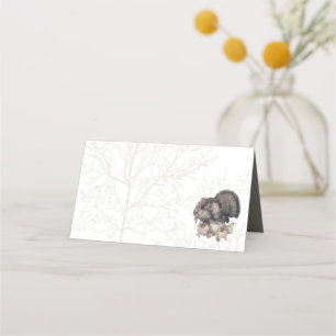 Turkey Watercolor Thanksgiving  Place Card