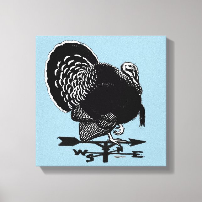 Turkey Weathervane Canvas Print (Front)