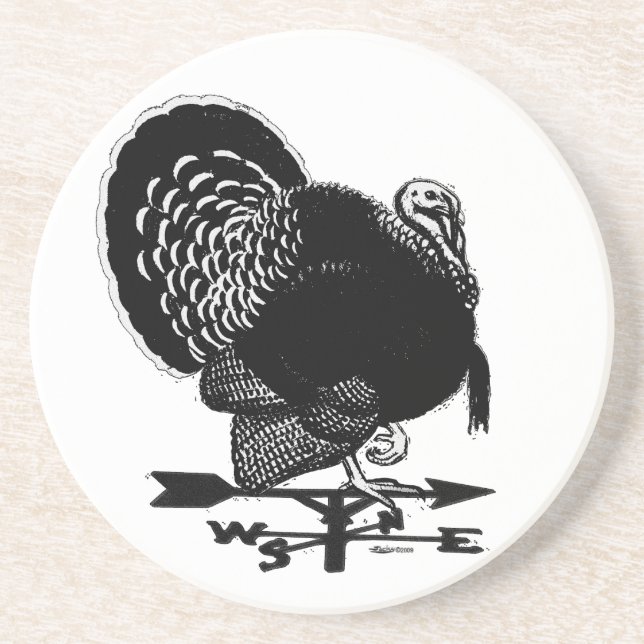 Turkey Weathervane Coaster (Front)