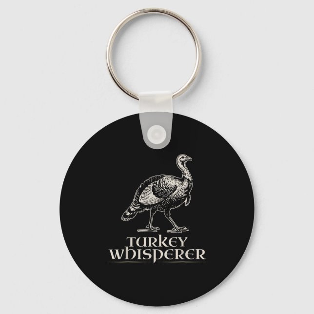 Turkey Whisperer Funny Hunting Gift For Men Women  Key Ring (Front)