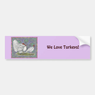 Turkey:  White Holland Pastel Bumper Sticker
