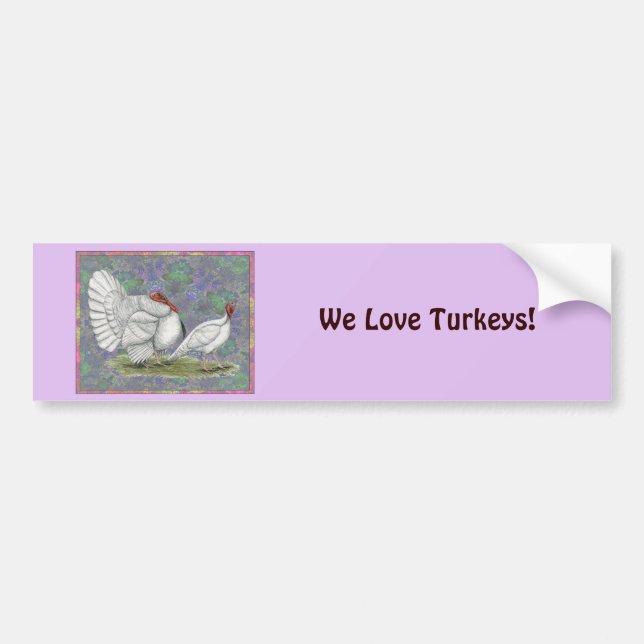 Turkey:  White Holland Pastel Bumper Sticker (Front)