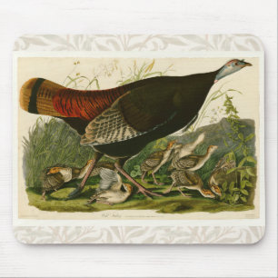 Turkey Wild Audubon Bird Painting Mouse Mat
