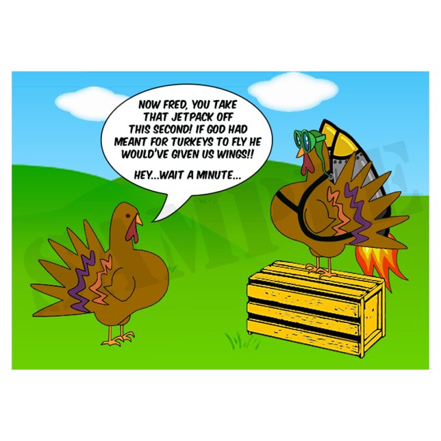 Turkey with Jetpack - Funny Thanksgiving Card (Creator Uploaded)