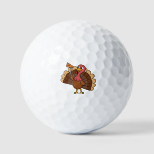 Turkey With Pie Slice Golf Balls