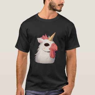 Turkey With Unicorn Mask - Funny Unicorn Thanksgiv T-Shirt