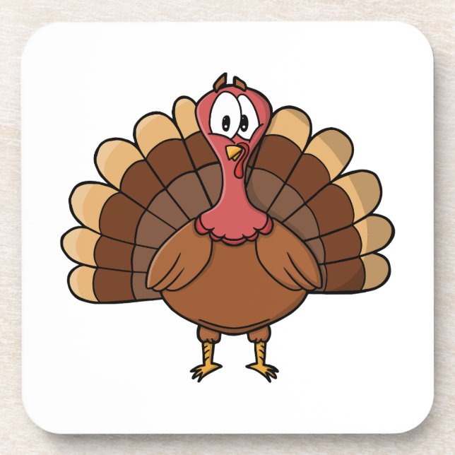 Turkey with Wide Tail Coaster (Front)
