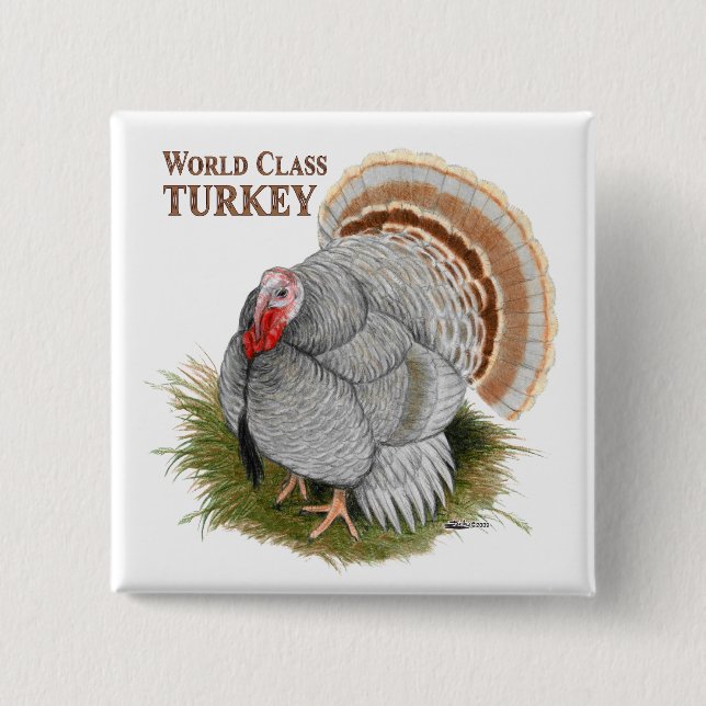 Turkey:  World Class 15 Cm Square Badge (Front)