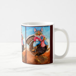 Turkey-wrangler Cowboy Cat mug