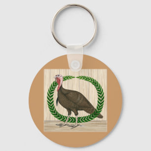 Turkey Wreath Key Ring