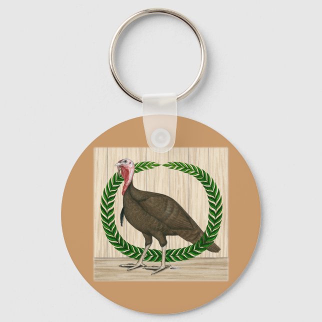 Turkey Wreath Key Ring (Front)
