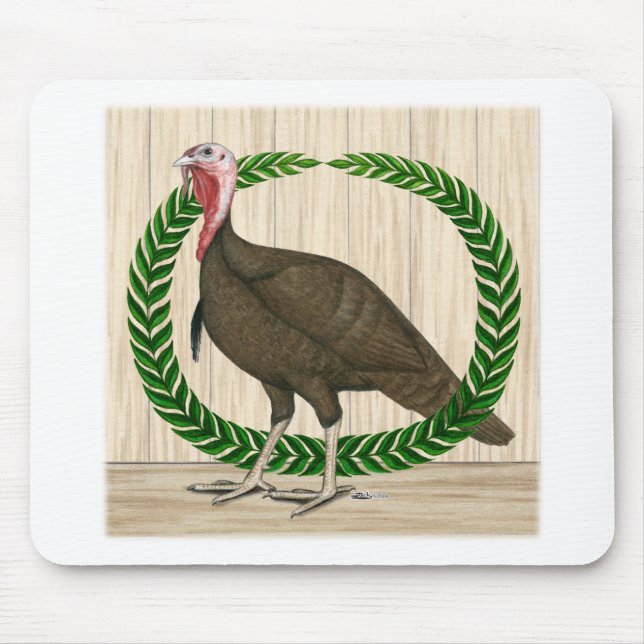 Turkey Wreath Mouse Mat (Front)
