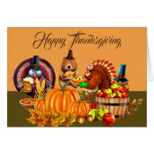 Turkeys and Bear Thanksgiving Bounty