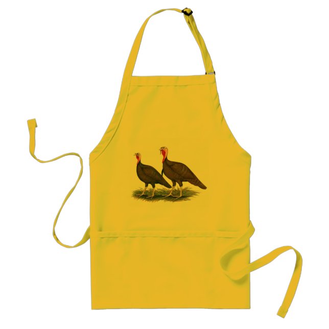 Turkeys:  Chocolate Standard Apron (Front)