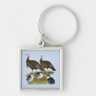 Turkeys Eastern Wild Family Key Ring