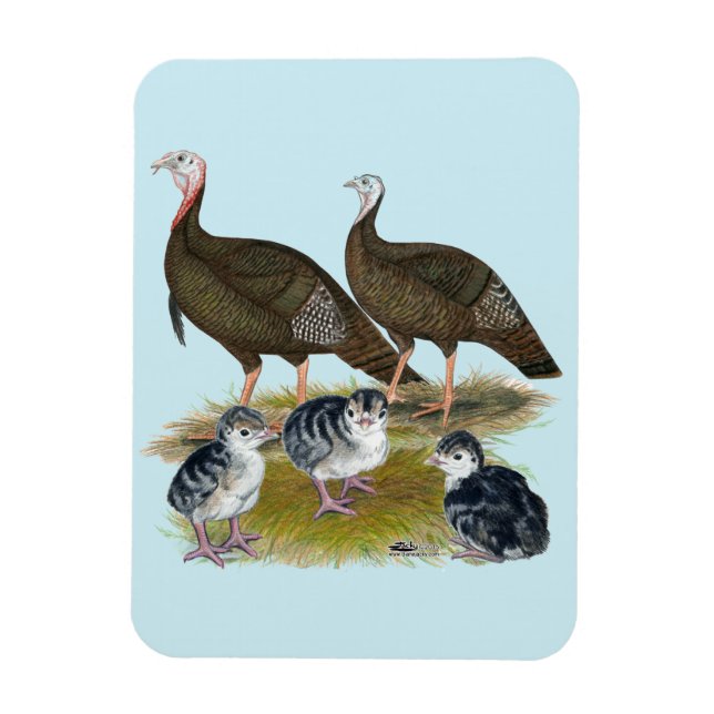 Turkeys Eastern Wild Family Magnet (Vertical)