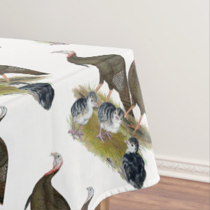 Turkeys Eastern Wild Family Tablecloth