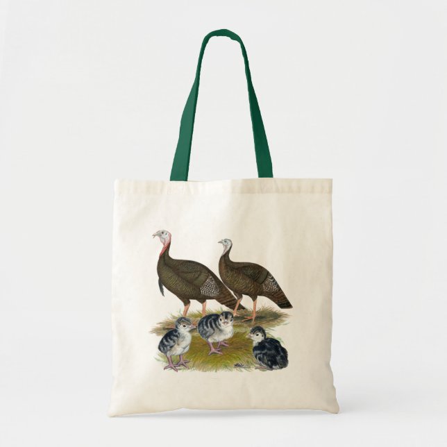 Turkeys Eastern Wild Family Tote Bag (Front)