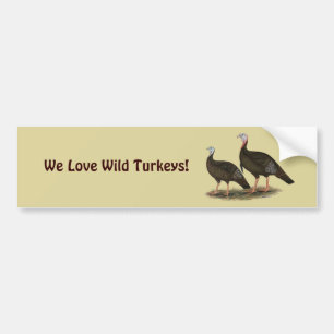 Turkeys Eastern Wild Pair Bumper Sticker