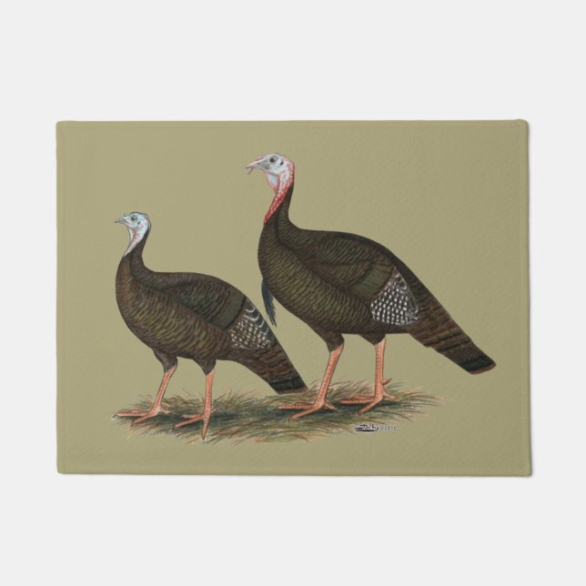Turkeys Eastern Wild Pair Doormat (Front)