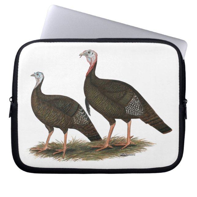 Turkeys Eastern Wild Pair Laptop Sleeve (Front)
