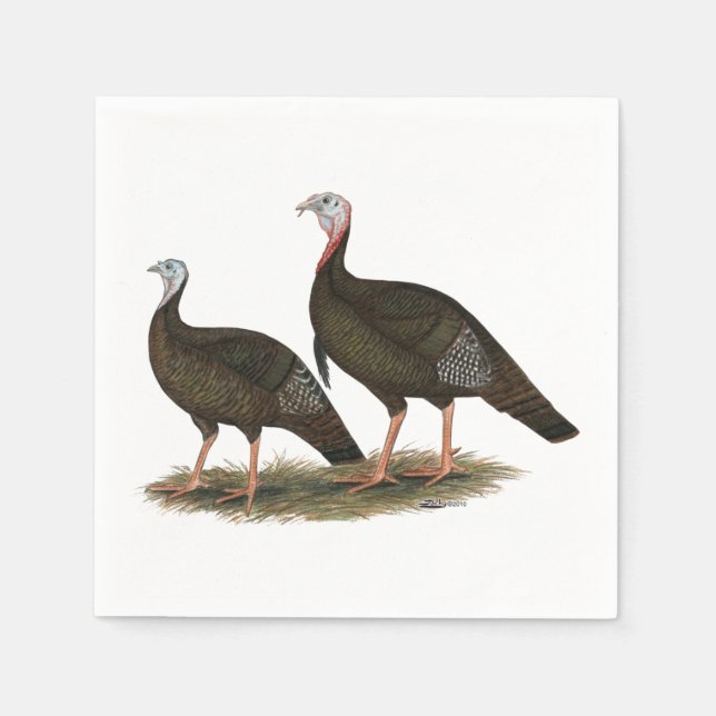 Turkeys Eastern Wild Pair Napkin (Front)