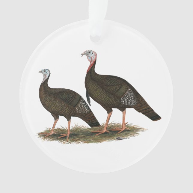 Turkeys Eastern Wild Pair Ornament (Front)