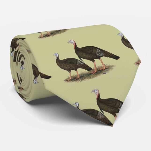 Turkeys Eastern Wild Pair Tie (Rolled)