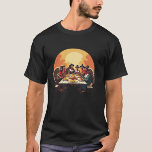 Turkeys Eating Thanksgiving Dinner T-Shirt