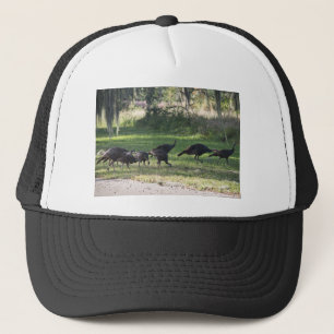 Turkeys in the Grass Photo Trucker Hat