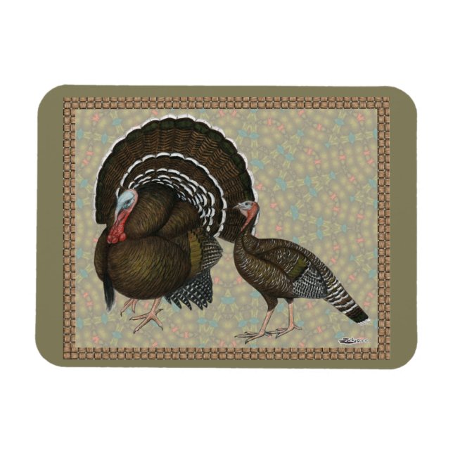 Turkeys Standard Bronze Portrait Magnet (Horizontal)