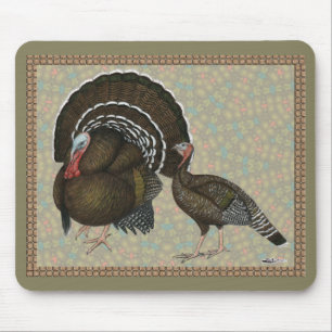 Turkeys Standard Bronze Portrait Mouse Mat