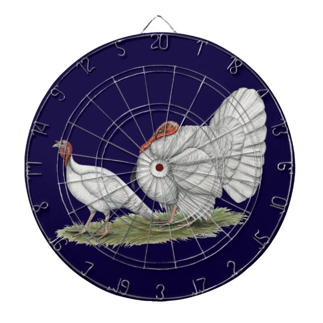 Turkeys White Holland Dartboard (Front)
