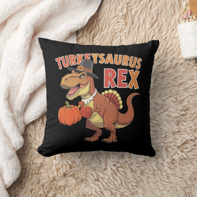 Turkeysaurus Rex Dab Turkey Dino Toddler Boys  Cushion (Blanket)
