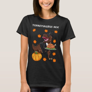 Turkeysaurus Rex Thanksgiving Day Dinosaur Turkey T-Shirt