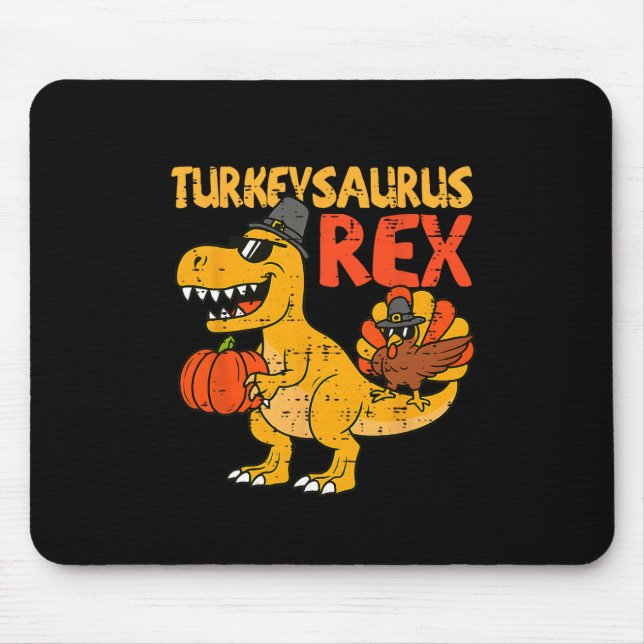 Turkeysaurus Rex Turkey Thanksgiving Toddler Boy K Mouse Mat (Front)