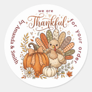 TurkeyThanksgiving Business stickers for customers