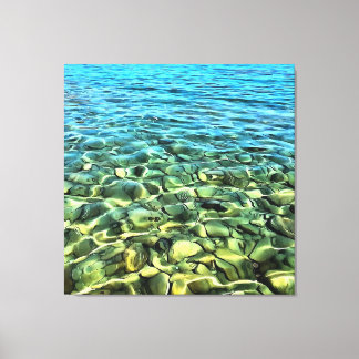 Turkish Aegean Seashore Artistic Abstract Canvas Print